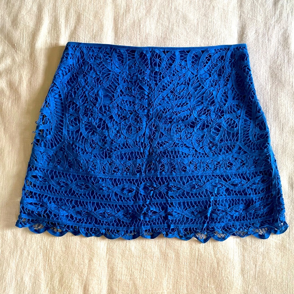 Lilly Pulitzer Blue Lace Skirt Women’s Large